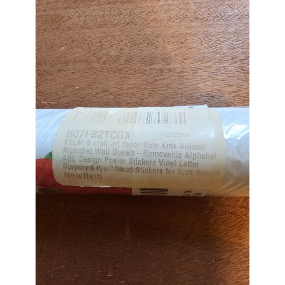 Children Alphabet Stickers Animal-Themed Educational Decals Kids Room Decor Roll - Picture 7 of 7